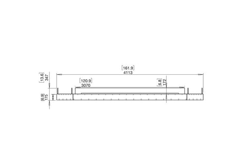 Ecosmart Fire Flex 158BN.BX2 Bench Fireplace Insert - Black Finish / Black Burner - ESF.FX.158BN.BX2.B
